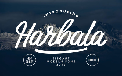 Harbala | Elegante moderne Kursivschrift