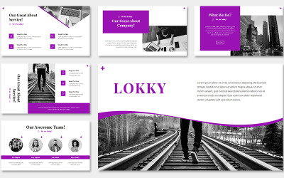 Looky Yaratıcı PowerPoint şablonu