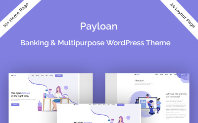 Payloan - WordPress-tema för bank, finans och fintech