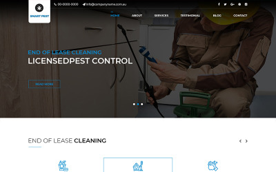 PSD шаблон Smart Pest - Службы борьбы с вредителями