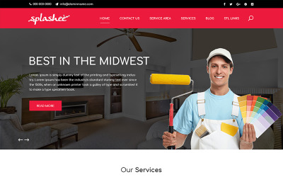 Splashee - Painting Services PSD Template