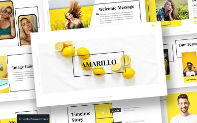 Amarillo PowerPoint şablonu