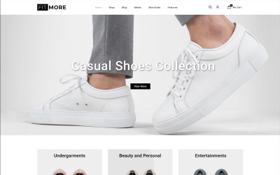 Responsywny motyw WooCommerce FitMore - Shoes WooCommerce Theme #83106