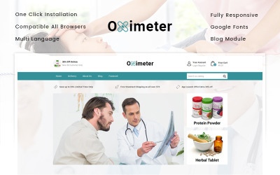 Reszponzív Oximeter - Medical Store PrestaShop sablon 83190