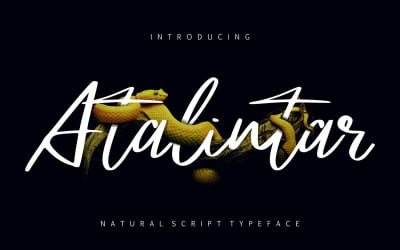 Atalintar | Natural Script Typeface Font