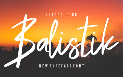 Balistik | Police cursive moderne