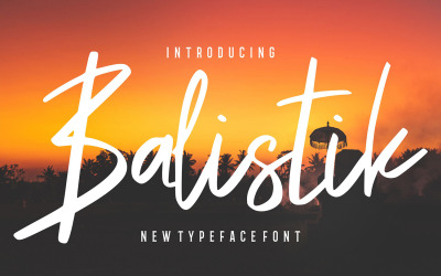 Balistik | Modernt kursivt teckensnitt