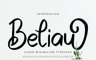 Beliau | Clean Minimalism Typeface Font
