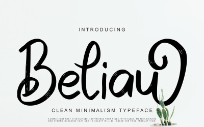 Beliau | Fonte de tipo de letra do minimalismo limpo