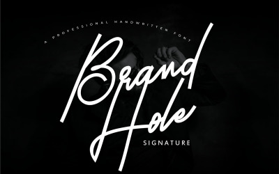 Merk Hole | Handgeschreven handtekening lettertype