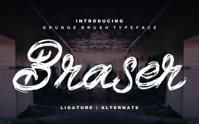 Braser | Grunge Brush Schriftart