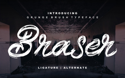 Braser | Grunge pensel typsnitt typsnitt