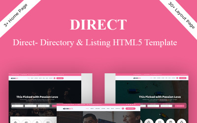 Direct - Modèle de site Web d&amp;#39;annuaire et de liste