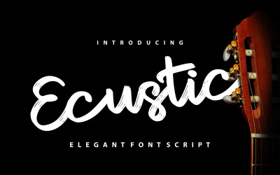 Ecustico | Carattere corsivo elegante