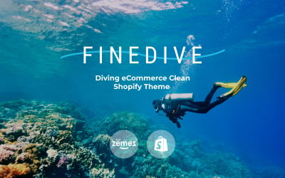 Finedive - тема для дайвінг електронної комерції Clean Shopify
