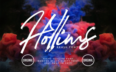 Hollims | Carattere corsivo pennello