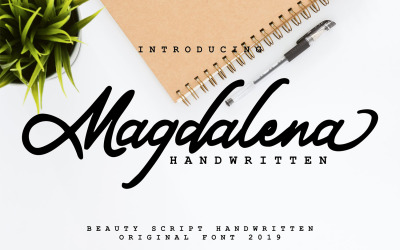 Magdalena | Police manuscrite de script de beauté