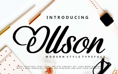 Ollson | Fuente tipográfica de estilo moderno