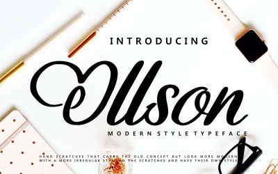 Ollson | Modern typsnitt typsnitt