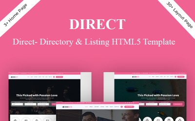 Responsive Direct- Directory & Listing Website Template Web Sitesi #83232