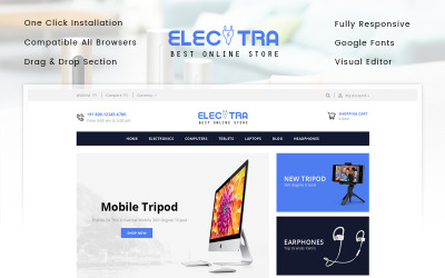 Responsivt Electra - Electronics Store Shopify-tema #83224