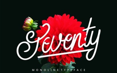 Zeventig | Monoline lettertype lettertype