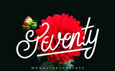 Seventy | Monoline Typeface Font