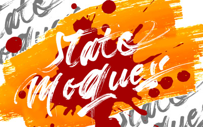 Staat Moques | Borstel cursief lettertype