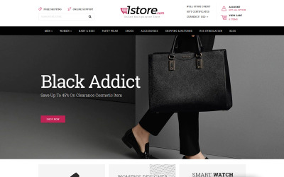 1Store - Többcélú BigCommerce téma, amelyet Stencil üzemeltet
