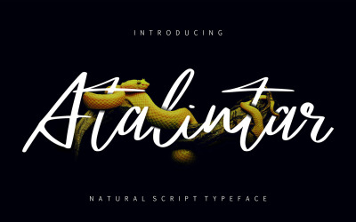 Atalintar | Carattere tipografico di script naturale
