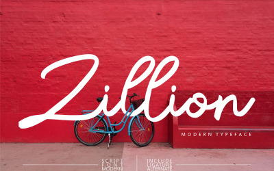 Zillion | Modernt kursivt teckensnitt