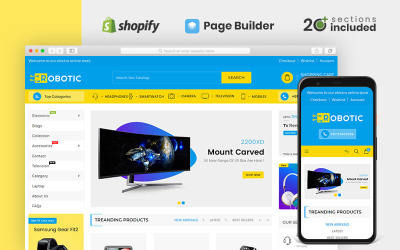 Responsivt Robotics Electronics Store Shopify-tema #83359