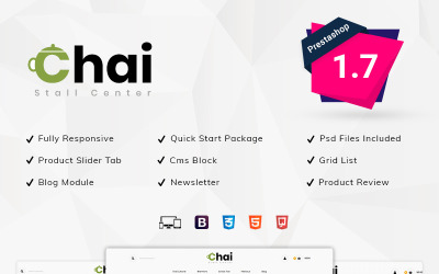 "Chai Stall Store PrestaShop Theme" thème PrestaShop adaptatif #83415