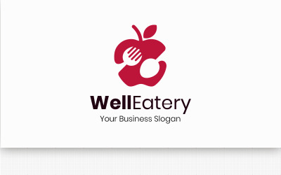 WellEatery Healthy Food Restaurant Logo Template