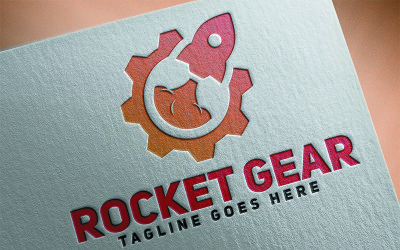 Modelo de logotipo de equipamento de foguete