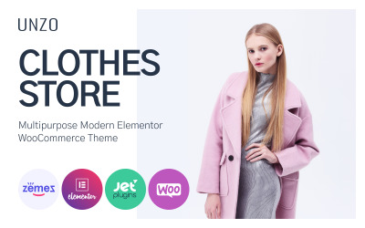 Unzo - Negozio di abbigliamento e-commerce Minimal Elementor WooCommerce Theme