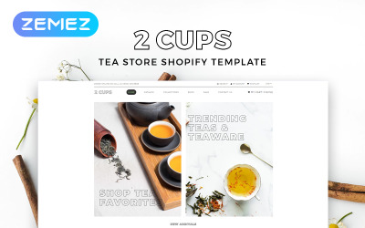 Responsywny szablon Shopify 2 Cups - Tea Store Multipage Bright #83711