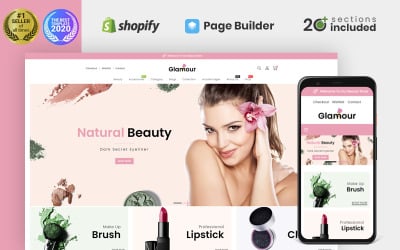 Tienda de cosméticos Glamour Tema Shopify