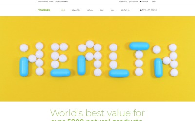 Vitaminex - Tema Shopify creativo multipagina di Drug Store