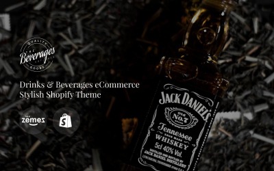 "Beverages - Drinks & Beverages eCommerce Stylish" Responsive Shopify Thema №83879