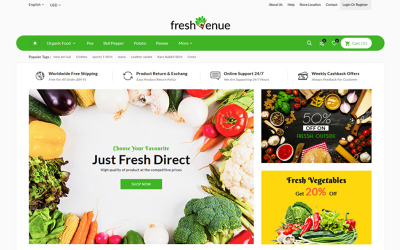 Grocery Natural Fresh Store OpenCart Şablonu