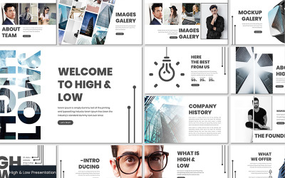High &amp; Low - PowerPoint template