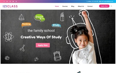Iziclass - WordPress tema för dagis och förskola