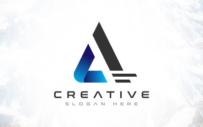 Marca criativa A - Design de logotipo de carta