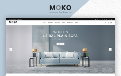 Modèle OpenCart de Moko Furniture Clean Store