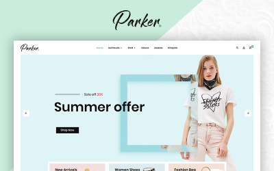 Modelo OpenCart Premium da Parker Fashion