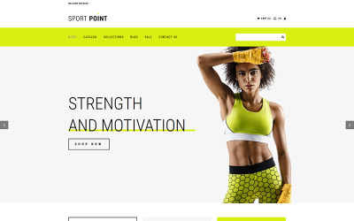 MotoCMS E-Commerce Vorlage namens "Sports Shop" #83888