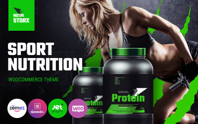 NutriStorx - Sports Nutrition Shop Motyw Elementor WooCommerce
