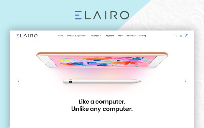 Reszponzív Elairo Electronic Premium Clean Store. OpenCart sablon 83882
