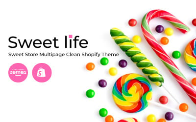 Sweet Life - Sweet Store Mehrseitiges Clean Shopify-Thema